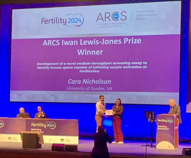 YES!! Massive congratulations @CaraLouiseN @UoDMedicine PhD and ARCS winner 🤩🥂🍾 @Fertility2024 @ARCScientists @BritFertSoc @SRF_Repro @clrbarratt @MScHCEAC @ColinEMurdoch @Kang_Lab @ZCJohnston @shruti_kane