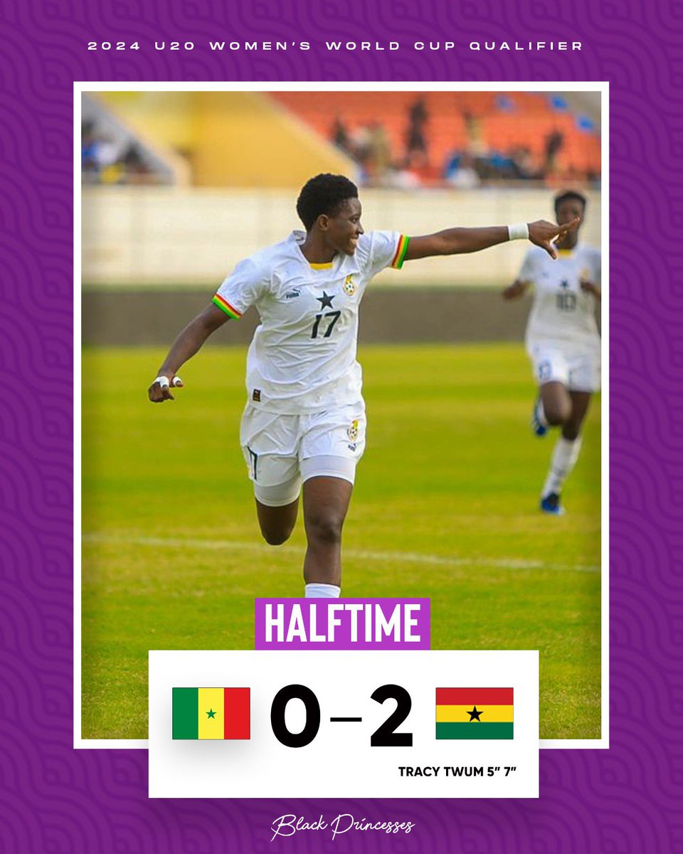 GhanaWNT's tweet photo. Half Time!

🇸🇳 0:2 🇬🇭

#SENGHA

C’mmon #BlackPrincesses 🇬🇭 
#StrongerTogether💪🏽 
#ShineBlackPrincesses✨
#BringBackTheLove 🥰 https://t.co/07c58Dhbff