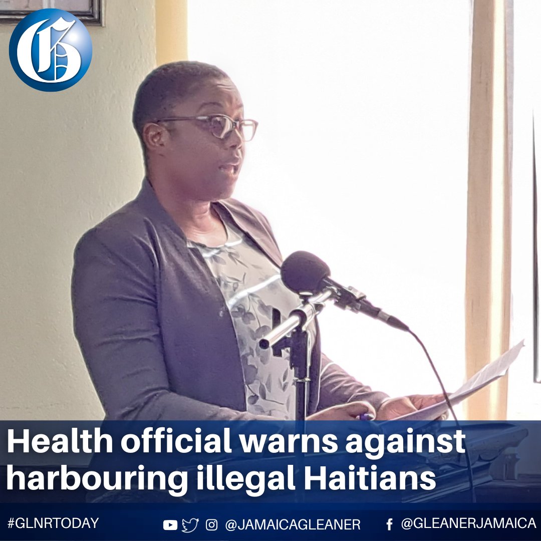 JamaicaGleaner's tweet photo. The chief medical officer for Portland’s health services is urging residents to discontinue harbouring illegal immigrants from Haiti, warning that these individuals, could be infected with communicable diseases.
Read more: https://t.co/iciORv0M5P #GLNRToday https://t.co/dbI8injBOa
