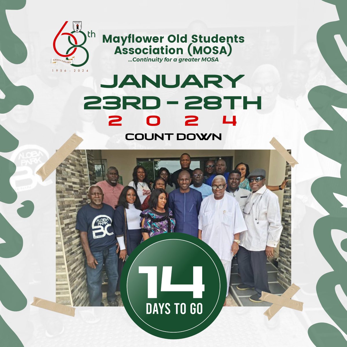 Are we ready???
Let the countdown begin 
#Mayflower Old Student Association 
#Homecoming