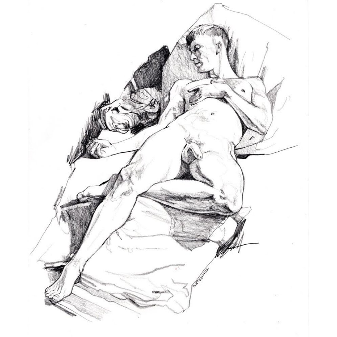 marksmaleart's tweet photo. Reverie, graphite on paper, A3.
Model: Kyle https://t.co/iBA0TMpKwY