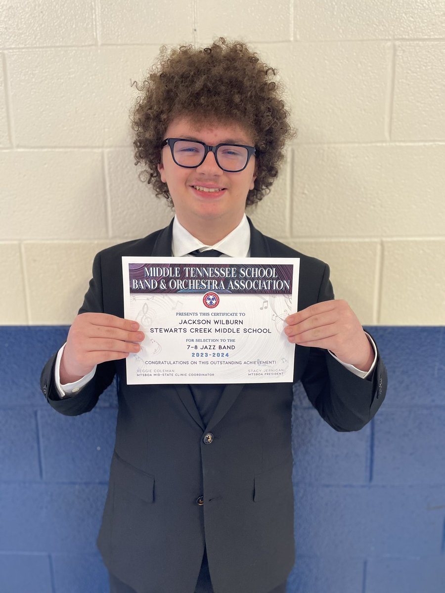 scmsband's tweet photo. Congratulations to 8th grade student Jackson Wilburn for performing with the Mid-State Jazz Band! #scmsband #jazz
@SCMFalcons https://t.co/iQcb78eXwh