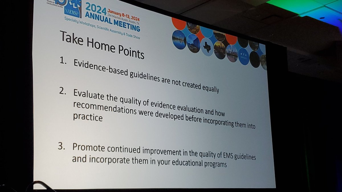 Susie_Burnett's tweet photo. Nuggets for #EMS #EBGs, per Dr. Martin-Gill:
1. Systematic lit review (PRISMA)
2. Reporting checklist (AGREE)
3. Timeline for updates
4. Implementation guidelines
5. Panel with target pop. reps
6. Open access pubs
#NAEMSP2024
Learn more 👇 https://t.co/UQm1IlT1qb