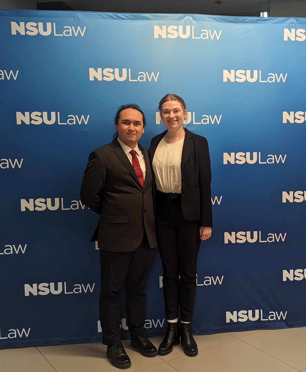 STU Moot represents <a href="/StThomasU/">St. Thomas University</a> this weekend in the preliminary rounds of the American Moot Court Association national tournament at Nova Southeastern University in Davie, Florida. Good luck to Human Rights students Jonathan McDonald and Jillian Lawrence!
