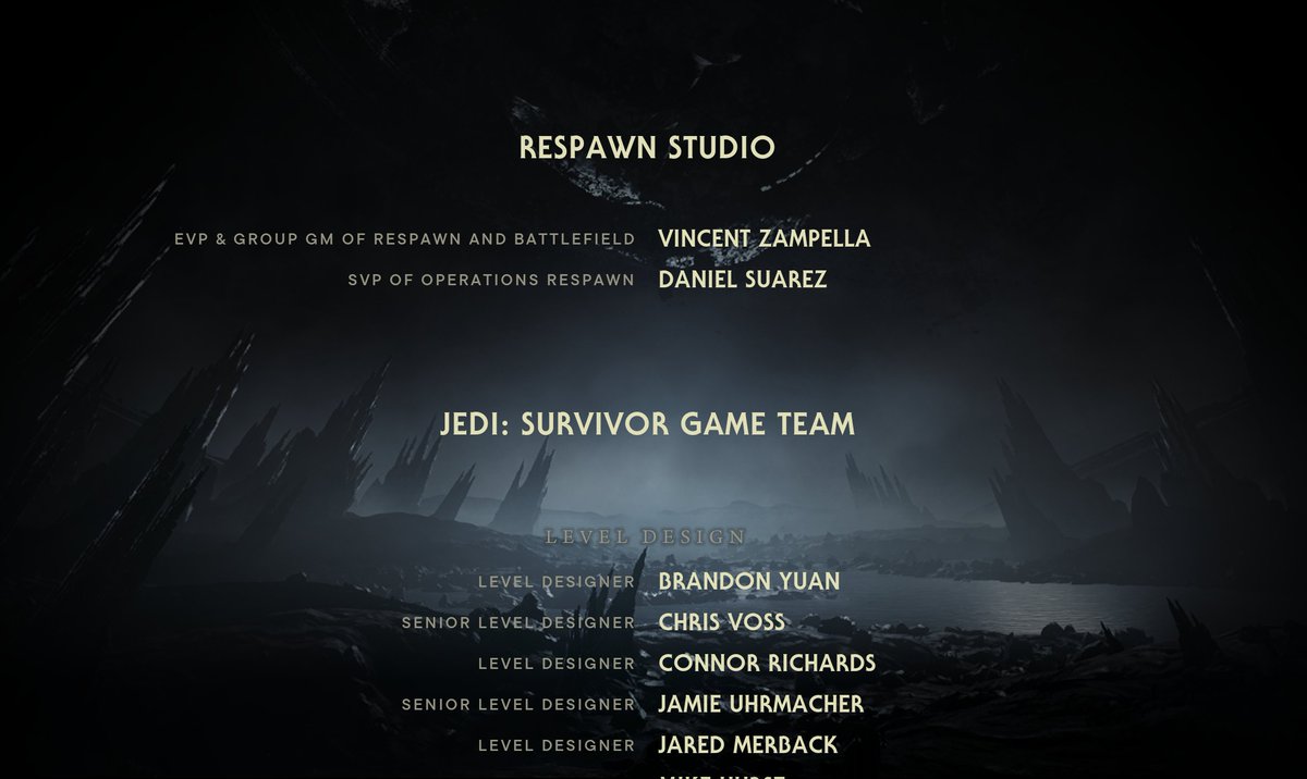 Roll Credits on #JediSurvivor - was a nice ride, and continued the story well.