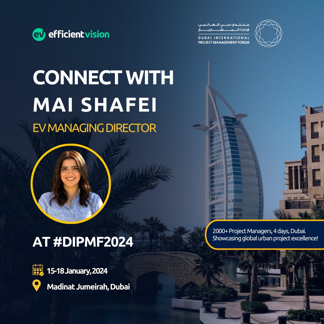 EffvisionTweets's tweet photo. 🌟 Effvision's Journey from Vegas to Dubai 🌟

After an insightful experience at CES 2024 in Vegas, we're excited to continue our journey at the upcoming Project Management Forum in Dubai!

📆 Save the Date: 15-18 January 2024 

📍 Madinat Jumeirah, Dubai 

#PMFD #Dubai #Tech https://t.co/ieucdM0iMZ