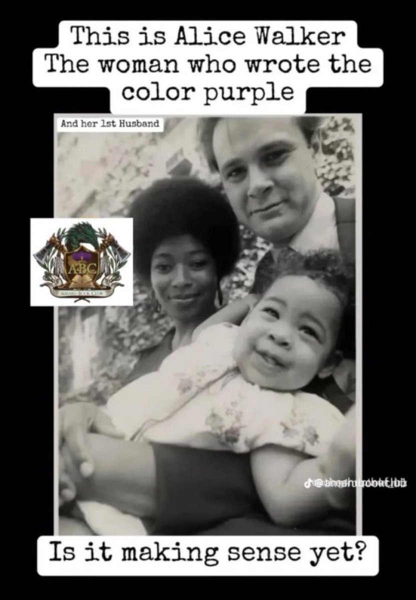 SHOCKING: The woman woman Alice Walker who wrote the book The Color Purple had a baby with …. now it all makes senses #AliceWalker #TheColorPurple
