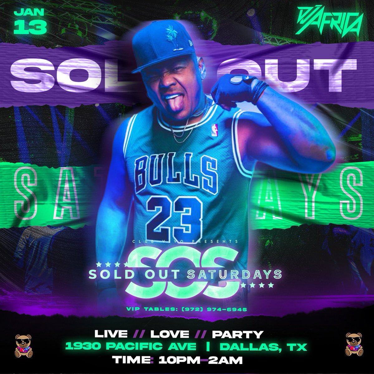 DJAFRICA's tweet photo. We’re back! See yall 2nite DALLAS, TX!! 

MR MIAMI @ “SOLD OUT SATURDAYS”

🧸 @vivodallas  🧸

Info: (469) 898-8486 https://t.co/iRIgchg3KX