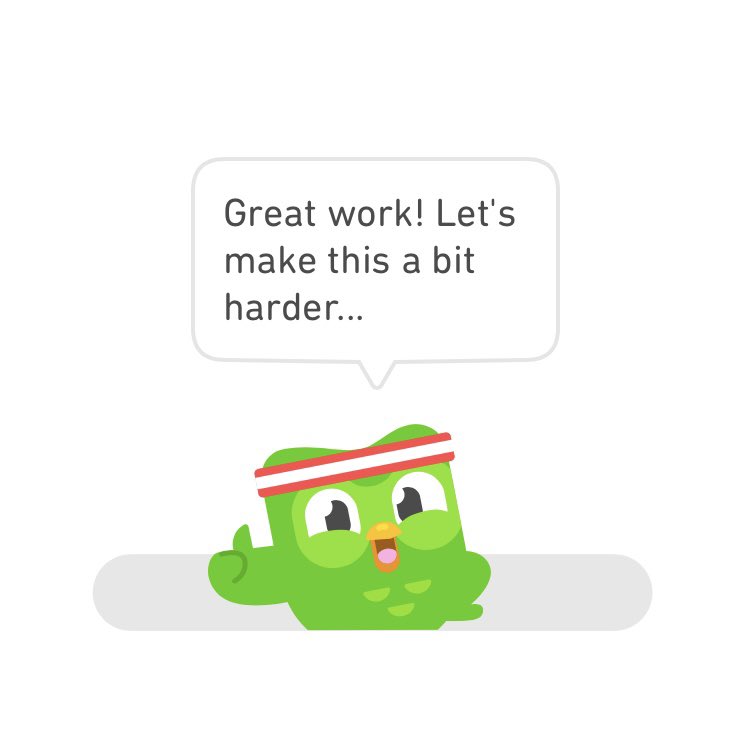 emilyp0123's tweet photo. Harder? Please, Duo. I’m already fighting for my life here. 😮‍💨 #Duolingo https://t.co/pmkgf5FA2M