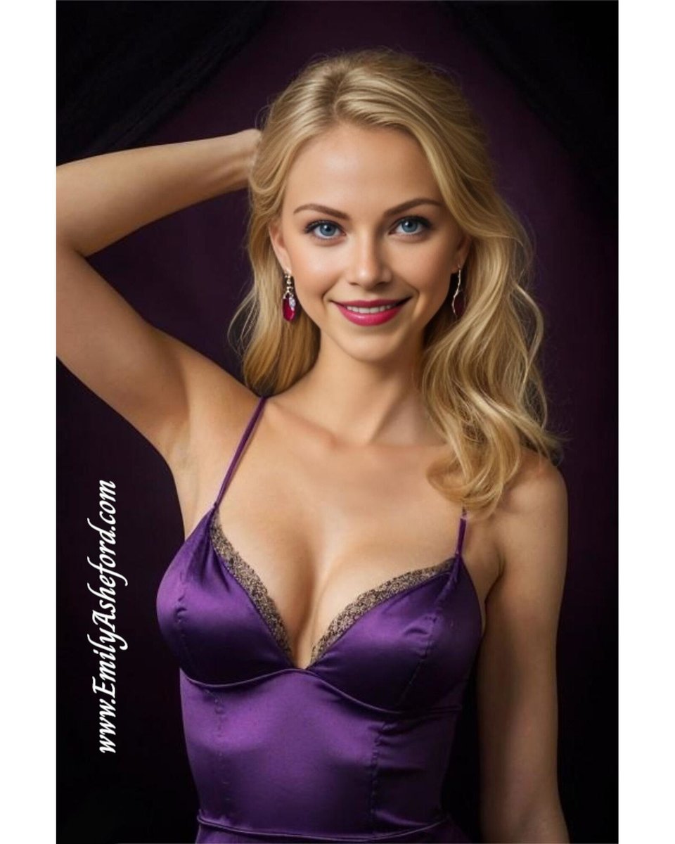 We come to the end of my #EveningWear #Whattowear set. This last one was too cute not to share. Almost looks like a purple #negligee! And with my hair down it looks like I'm ready for bed, don't you think?

#Model #Blonde #beautifulgirl #blueeyes #fit #fitgirl