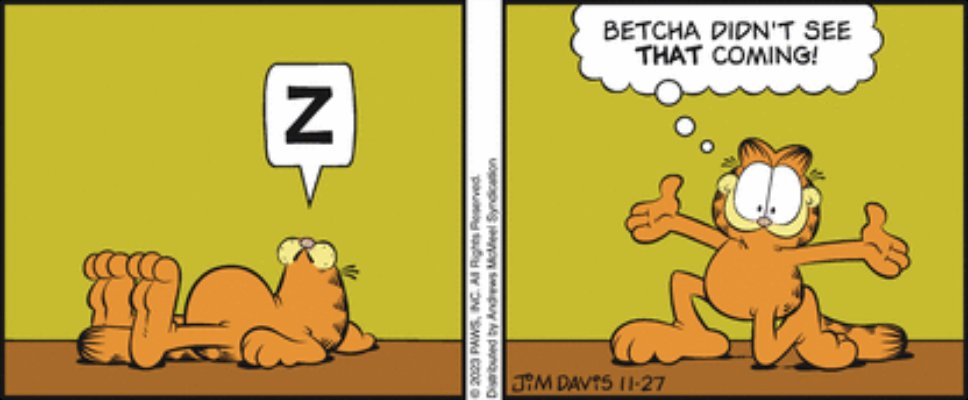 Garfield Without The Middle Panel tweet media