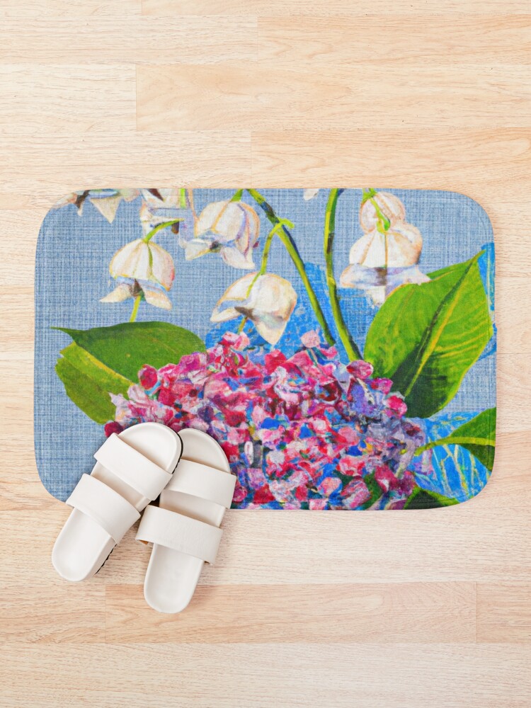 jackbermess's tweet photo. Tranquility Blooms: Hydrangeas and Convallaria May Flowers #Bath_Mat #RedBubbles 
https://t.co/6NuVdsHegM https://t.co/PwCwopQZMQ