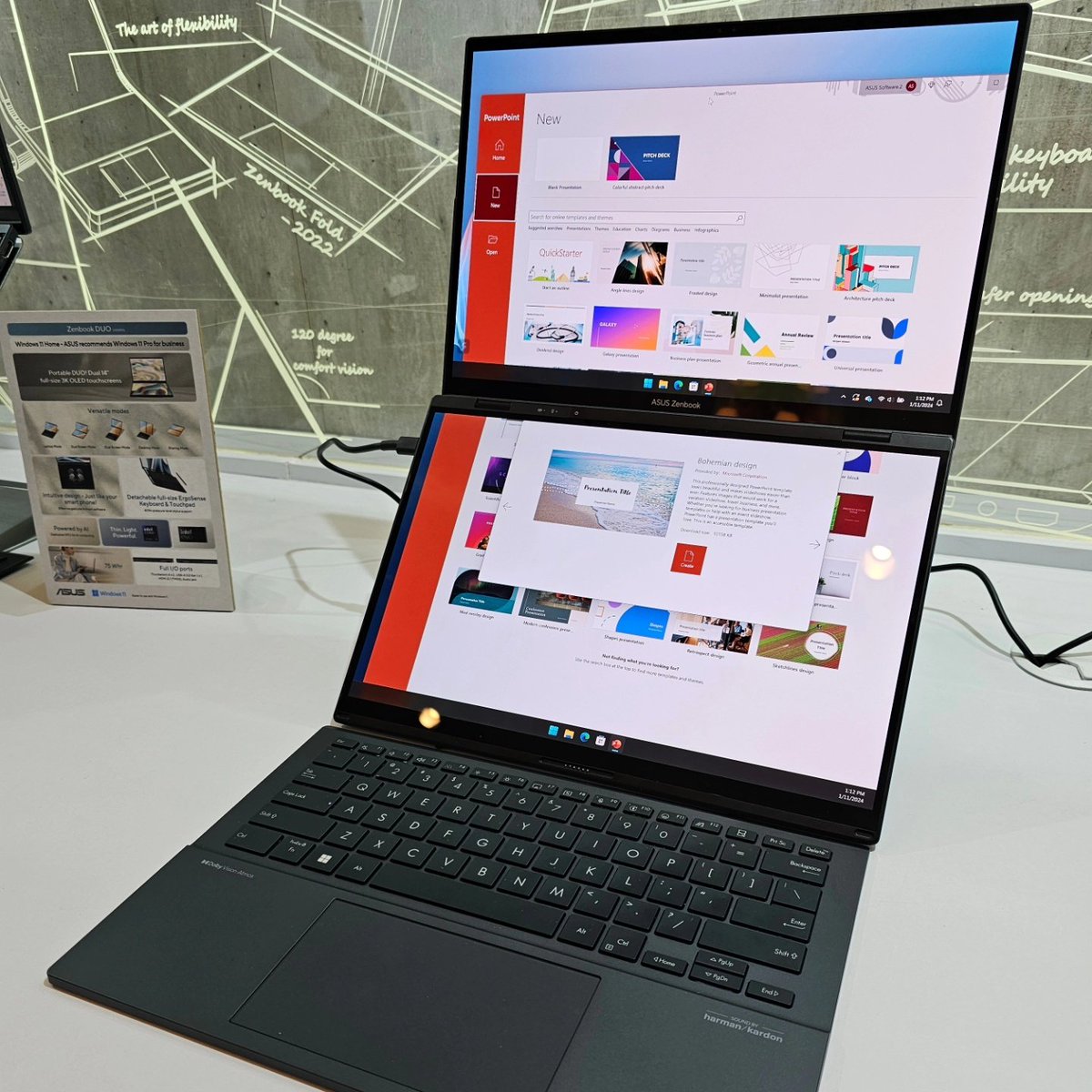 <a href="/CES/">CES</a> <a href="/lg_colombia/">LG Colombia</a> Otra de las cosas llamativas es esta super laptop de <a href="/ASUS/">ASUS</a> que tiene doble pantalla touchscreen de 14 pulgadas, pensada sobre todo para los creadores de contenido. #CES #CES24