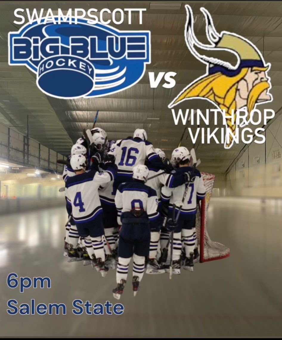 bigbluehockey_'s tweet photo. 🚨GAME DAY 🚨
Big Blue back home as they take on the undefeated @WinthropHockey in a NEC league game, puck drop 6:00pm at Salem State #PacktheRock #LetsGoBlue @SportsBigBlue @PhilStacey_SN @ItemSports @MassHSHockey @MassNZ @MHLbbiglive https://t.co/7o4E5ac7NU