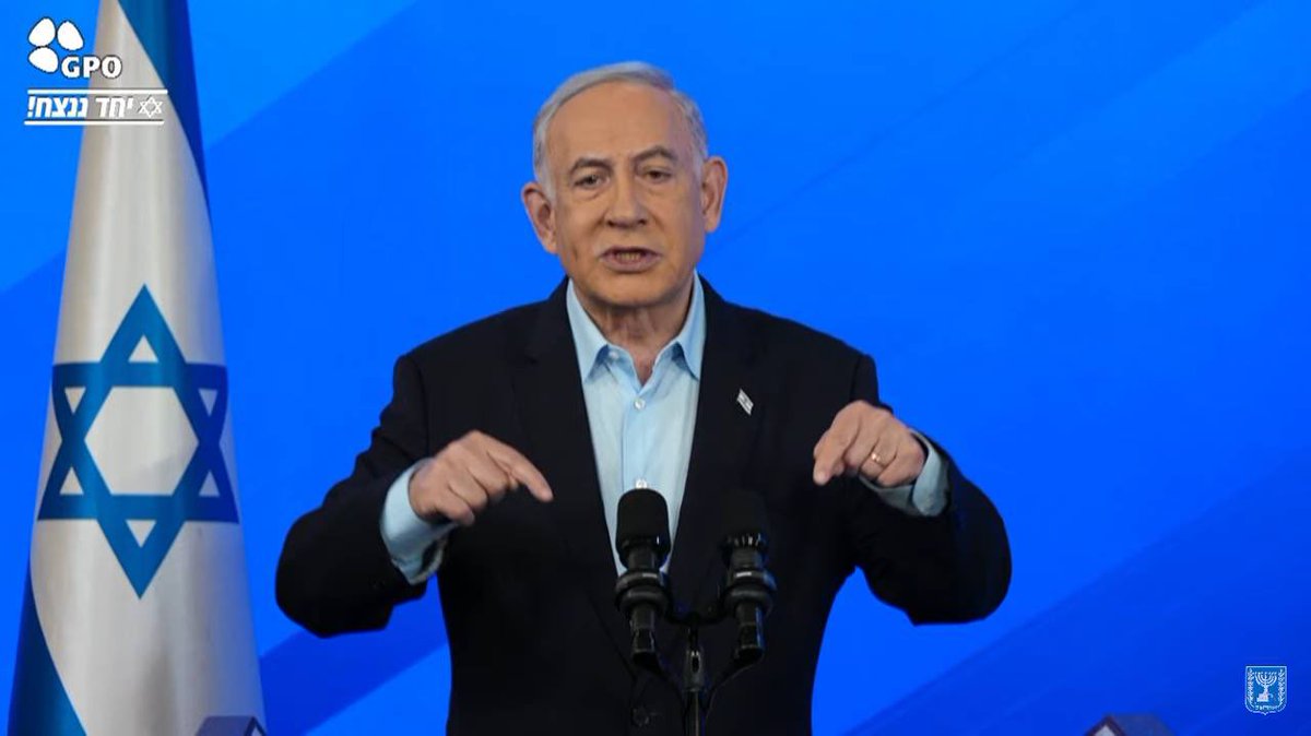 TheSaviour's tweet photo. 🚨#BREAKING: Benjamin Netanyahu:

“Neither the Hague, the trials or ANYONE else can stop us!” https://t.co/aqzOmaqiNL
