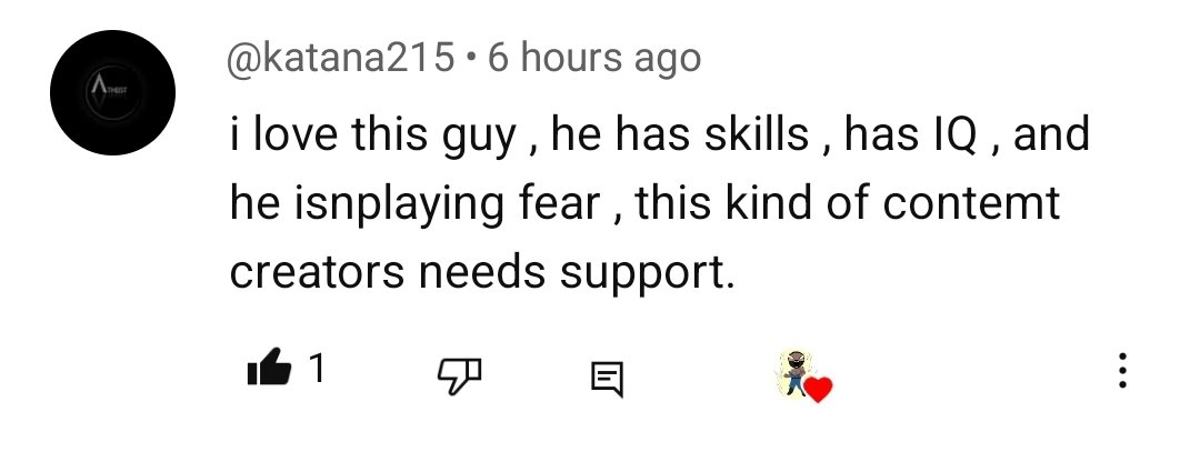 Appreciate ppl like this no cap. Yall keep me going fs