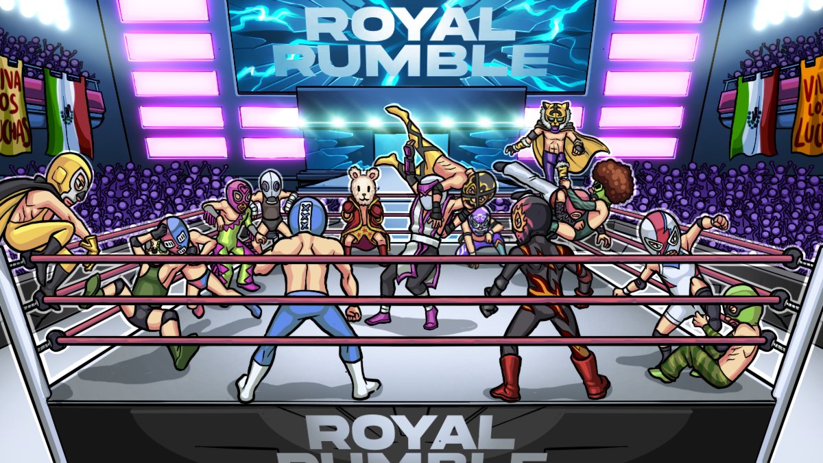Prepare for the epic Royal Rumble! 🏟

Only the strongest fighters, with power and skill, will emerge victorious as the last ones standing. 

5 WL — Follow, RT, Like and Tag 3 fighters 🔔

#Luchas #Solana
