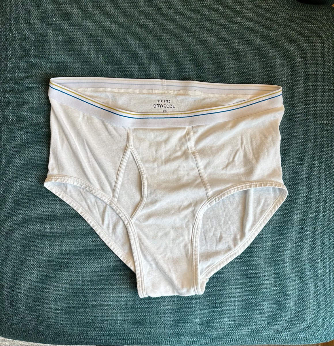 dadstopdrawer's tweet photo. New pair of Stafford briefs looking for a home. Size XXL for the big boys, and boys who like big baggy briefs. #tightywhities https://t.co/moHP3XTVqA