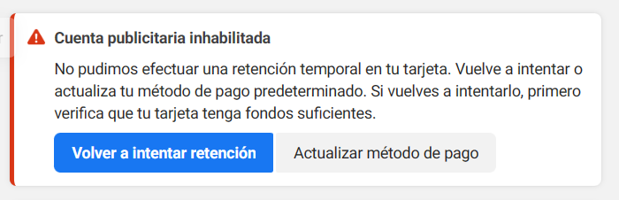 AlbertoGVA's tweet photo. ¿Alguien sabe por qué ocurre esto en mi cuenta publicitaria de meta?
Ya he intentado de todo, y sí, si tiene fondos la tarjeta. https://t.co/PXeVrlXurb