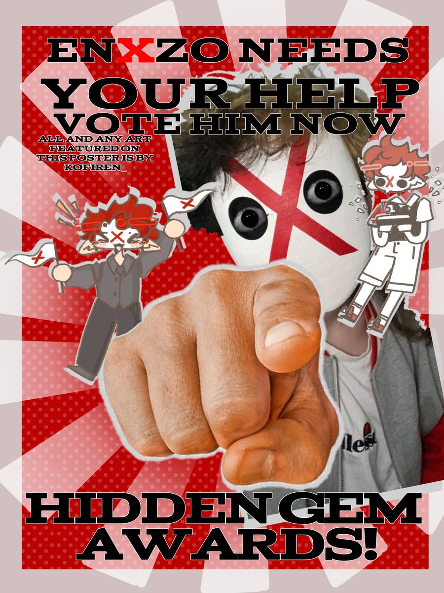 MikeyAsHell's tweet photo. ENXZO NEEDS YOUR HELP!
VOTE @EnxzoTalks (EnxzoTV_) FOR HIDDEN GEM AWARD NOW

https://t.co/EKsIUfWg54

#enxzohiddengem #Streamerawards
(all art on this post is by @KofiRen_ ) https://t.co/kNZJlj9CcN