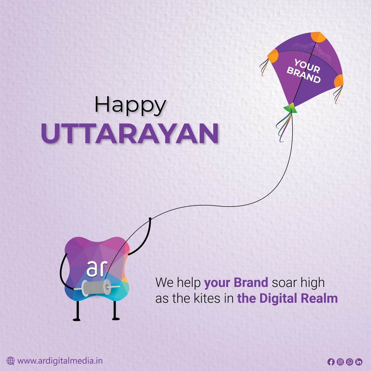 May your brand soar high like the kites of Uttrayan! We wish you a happy and prosperous festival.

#HappyMakarSankranti #BrandingSuccess #KiteFlying #DigitalMarketingAgency #BrandingAgency #HappyUttarayan2k24 #armedia #ardigitalmedia
