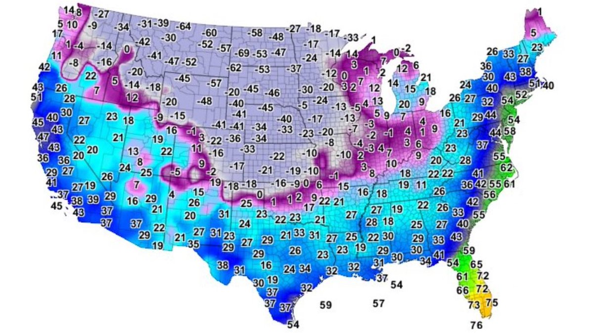 MUNDO | Impressionante. Na mesma hora, sensação varia 80°C nos Estados Unidos. Como estar na praia e com tempo de Antártida no mesmo país ao mesmo tempo. Veja os dados e entenda. ▶️ metsul.com/2024-01-13-fri…
