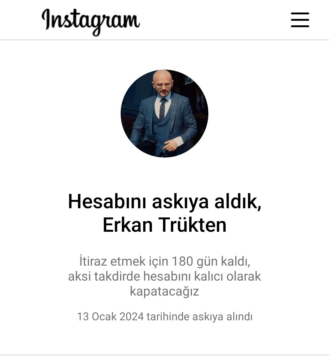 ErkanTrukten's tweet photo. İnstagram hesabım askıya alındı.
Mücadeleye devam... https://t.co/556paEK8jS