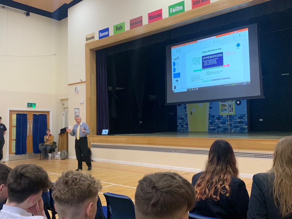 Cyber Careers Day 2024 👾 Our Year 12s took part in a Cyber Careers Event organised alongside Cyber First, QUB and Belfast Met. Eamonn Brankin, Cyber First NI Lead, spoke with the pupils about why there is a need for cyber security👏