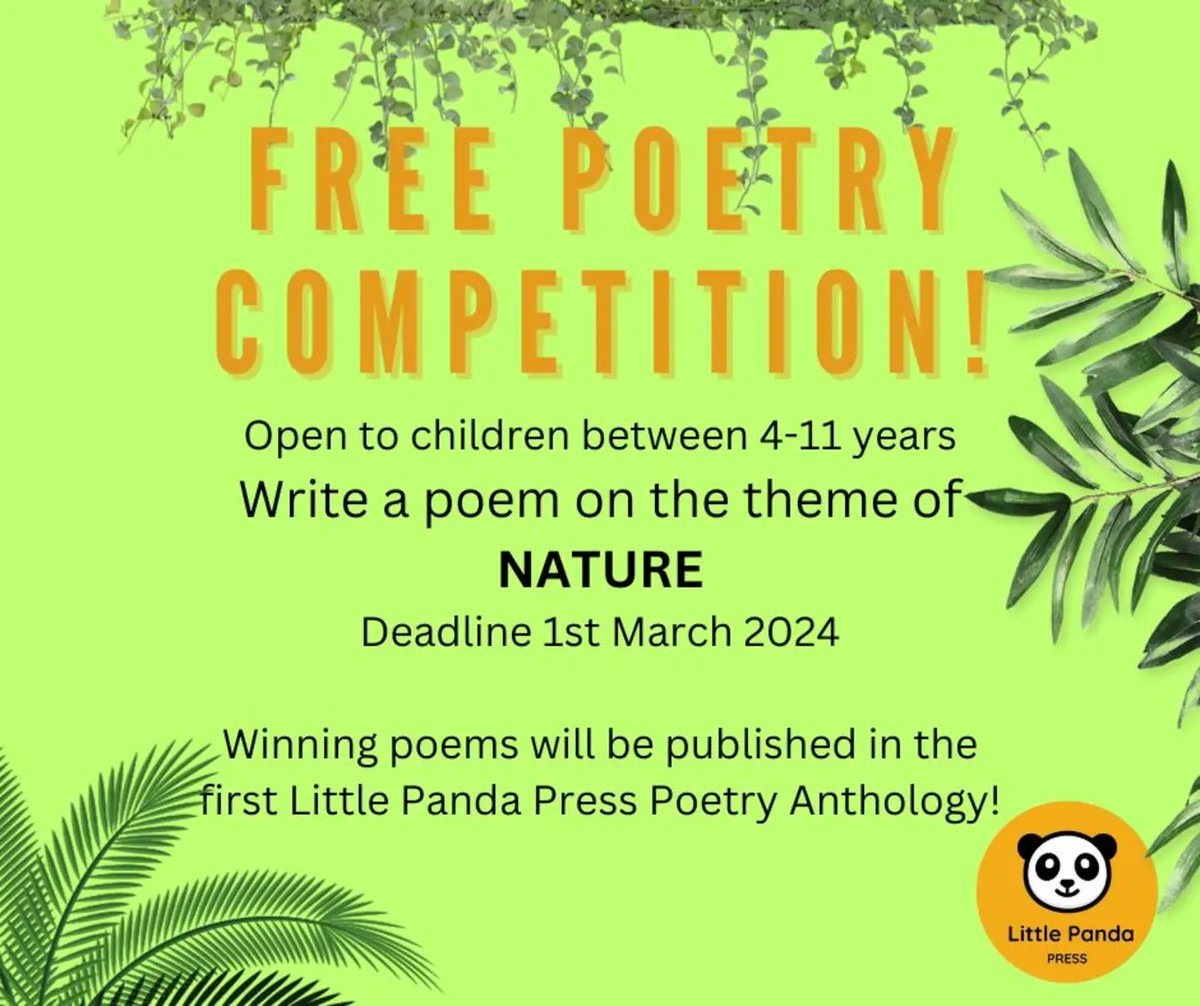 Please help spread the world wonderful #WritingCommunity! A FREE poetry competition for children aged 4-11 years. Link in comments. Thank you 😘 #schools #edutwitter #parenting #kidlit #poetry