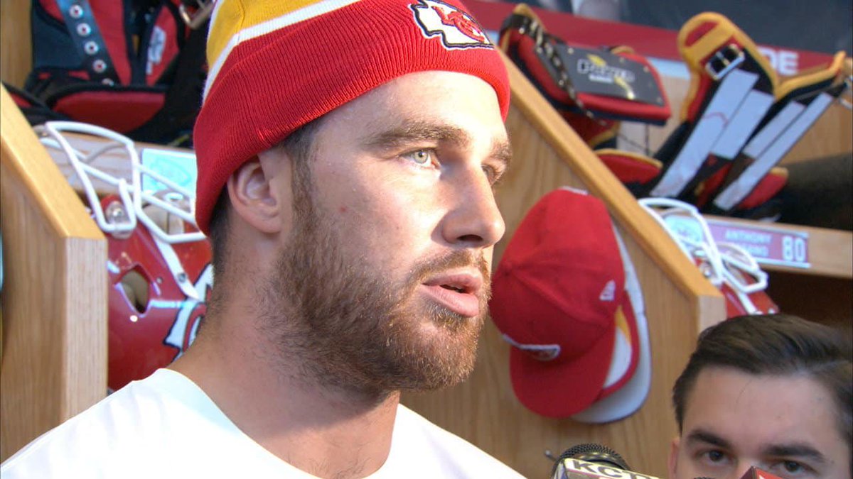 PGATUOR's tweet photo. Love or hate Travis Kelce, you have to love his answer to a reporter asking him for his thoughts on tonight’s game being on Peacock. 

He said “Yea…I hate it. I don’t blame the fans if they boycott the game. Goodell is a greedy dick.” https://t.co/zPx1qmiVoP