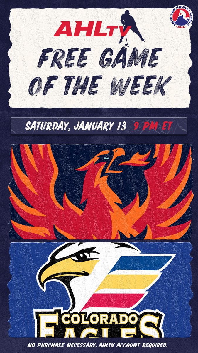 TheAHL's tweet photo. All day and all night.
#AHLToday
π
: January 13
πΊοΈ: https://t.co/gjMuSbtKI1
βοΈ: #ROCvsCLT
π: #CVvsCOL https://t.co/bdsXMZXDtB