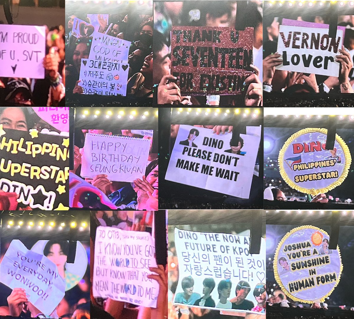 alexalbonlvr's tweet photo. i also wanted to say thanks to those carats on the floor standing for making banners that are meaningful and some funny statements yet not disrespectful https://t.co/EK0cTCzaaL