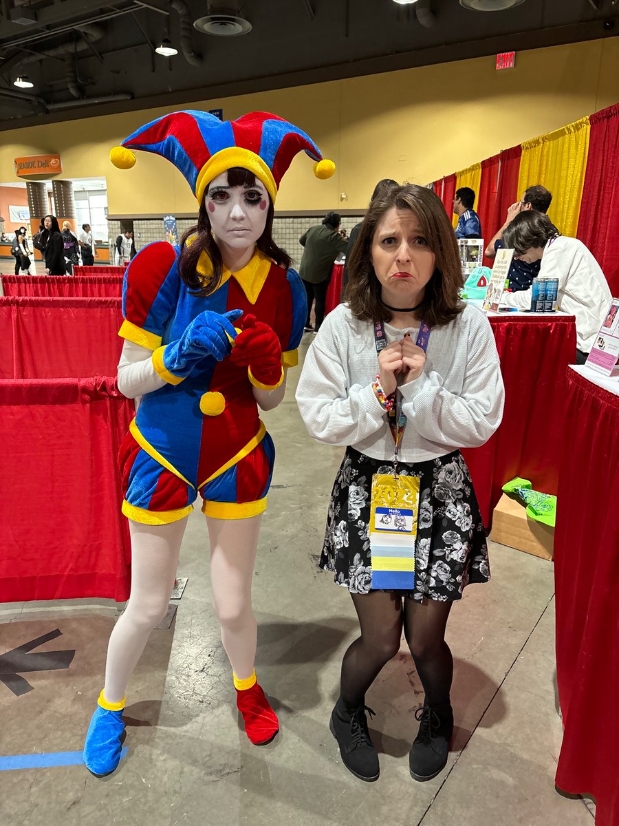 Had so much fun at #ala2024 ! It was so great seeing you again <a href="/LizzieRFreeman/">Lizzie Freeman</a> I love stopping by and saying hi at any con I can! #Pomni #TADC #cosplay