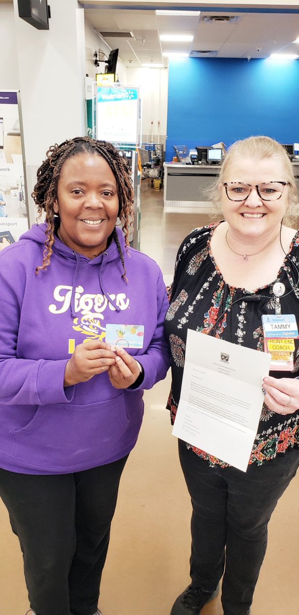 KimCayetano4's tweet photo. Thanks Front-End Coach Tammy @ Walmart in Dallas, Ga for gift card donation to Herschel Jones Middle School (HJMS) in preparation for the Black History Academic Bowl. HJMS truly APPRECIATE the support of Walmart in Dallas. 
#HJMS❤DallasWalmart
#BlackHistoryMatters https://t.co/vA23pqlxX9