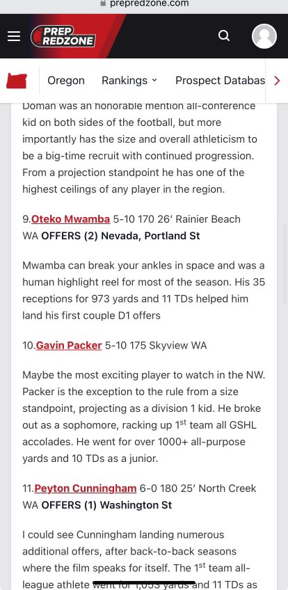 Thankful to be put on this list for top athletes from the nw!! 
<a href="/BrandonHuffman/">Brandon Huffman</a> <a href="/eforcefootball/">EForce Football</a> <a href="/SkyviewStormFB/">Skyview Football</a> <a href="/JordanJ_/">Jordan Johnson</a>