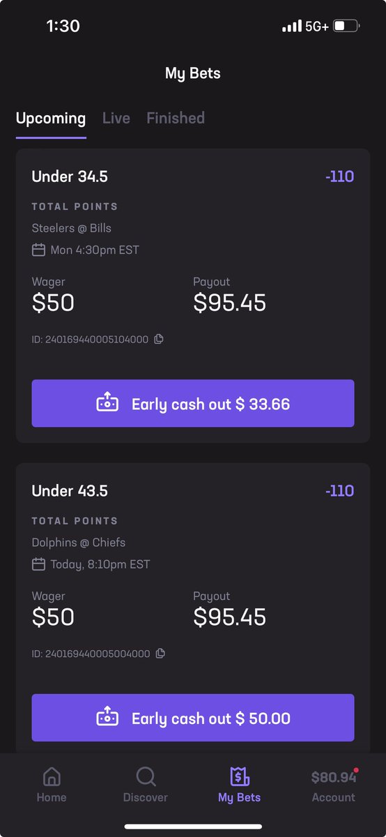 dgarvey15's tweet photo. @HardRockBet Offering a full refund for chiefs game and not bills when bills line obviously moved is bullshit https://t.co/oBlfqMfgOw