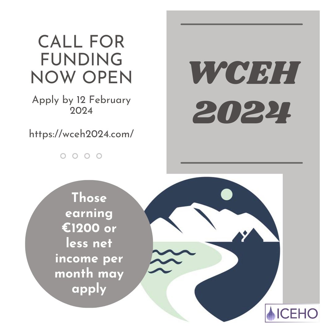 #WCEH2024 - @wceh2024 has opened the call for funding to assist with delegate attendance. The deadline for submitting funding applications is 12 February 2024. More information: wceh2024.com/funding?utm_so… #envhist