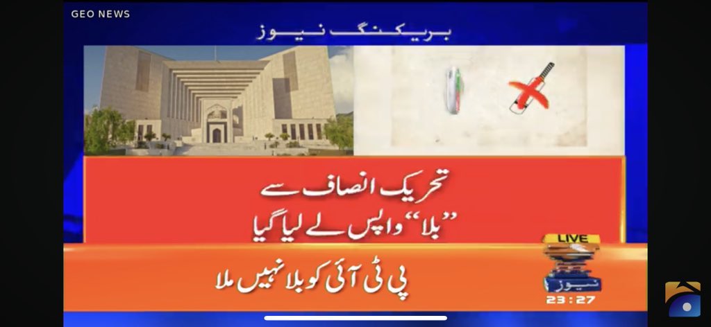 PakvotesPk's tweet image. The Supreme Court has taken the Bat away from the PTI... 
#SupremeCourtofpakistan overruled the decision of the #PeshawarHighCourt 

#PakVotes #Pakistan