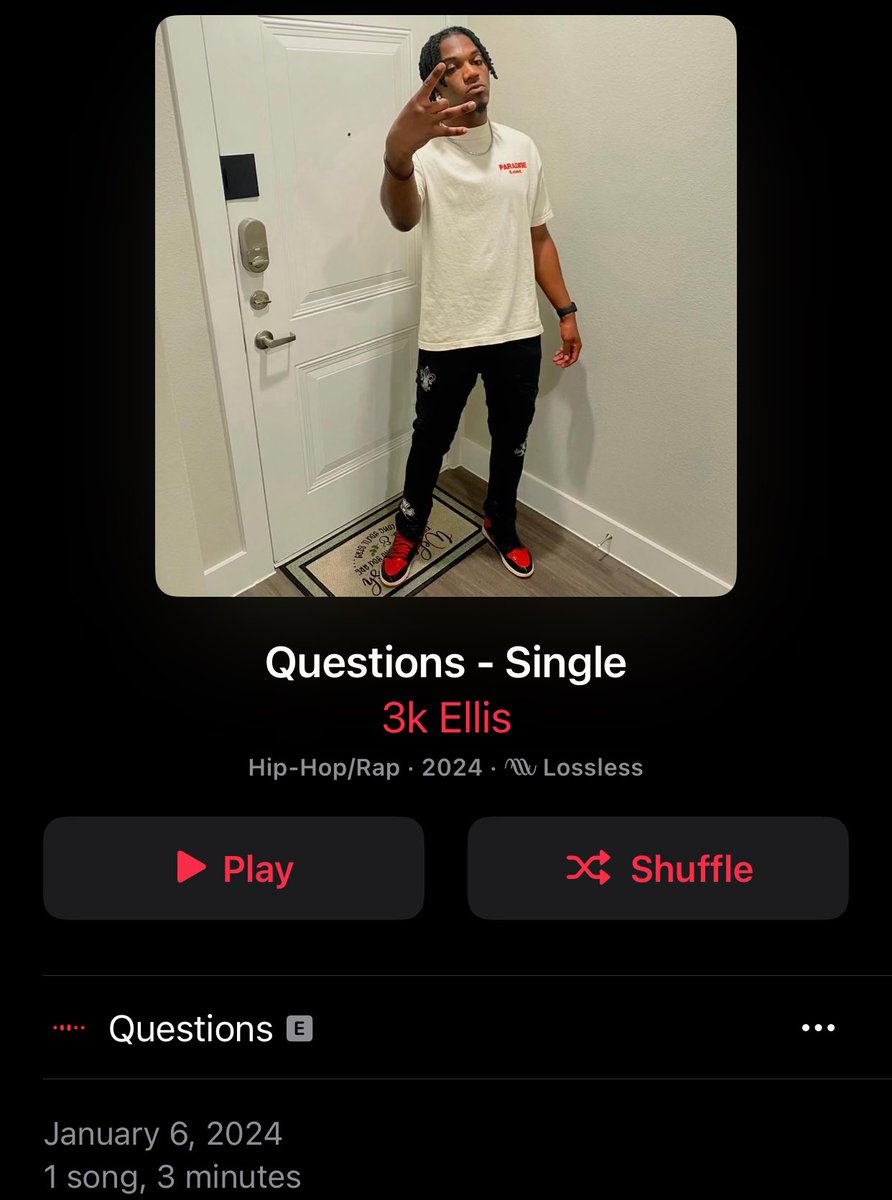 3k_ellis's tweet photo. “Questions” OUT NOW ON ALL PLATFORMS 🐺💫🥉 https://t.co/TxgLjX8iF4 GO GET THAT https://t.co/RMFY6LWH6O