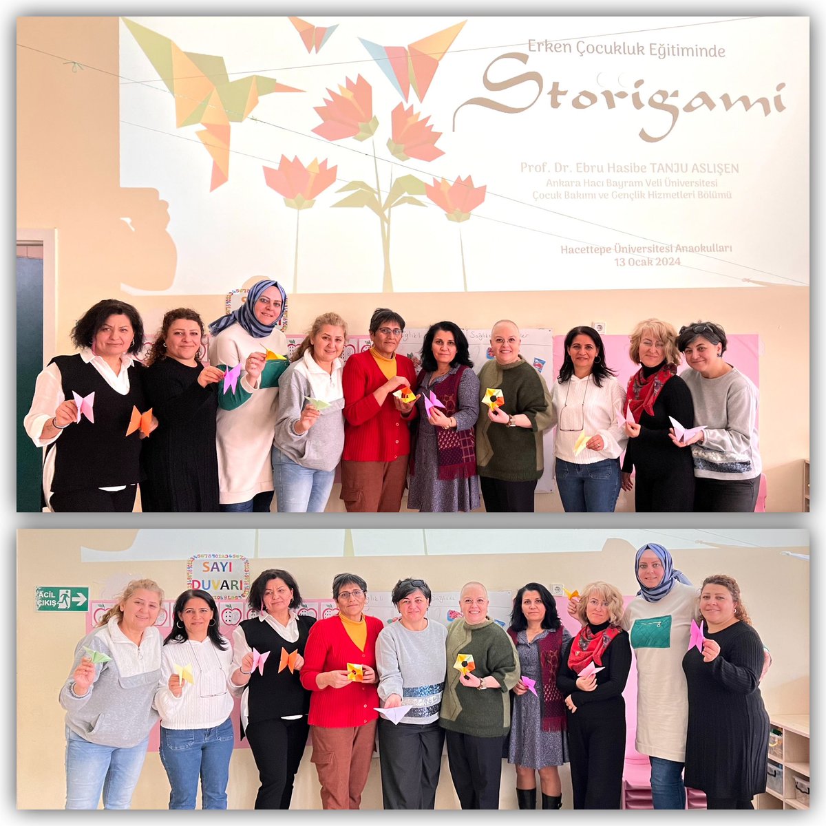 storigami_ebru's tweet photo. Birbirinden can öğretmenlerimle harika bir #storigami atölyesi gerçekleştirdik bugün. Hem çaylar kahveler, kurabiyeler kekler ile midelerimizi şenlendirdik 🤩 hem yazdığımız #origamivehikayekardeşliği ne örnek metinlerle güldük, eğlendik… 🤩🧿🥰🍀 https://t.co/6eQKcoqHpu