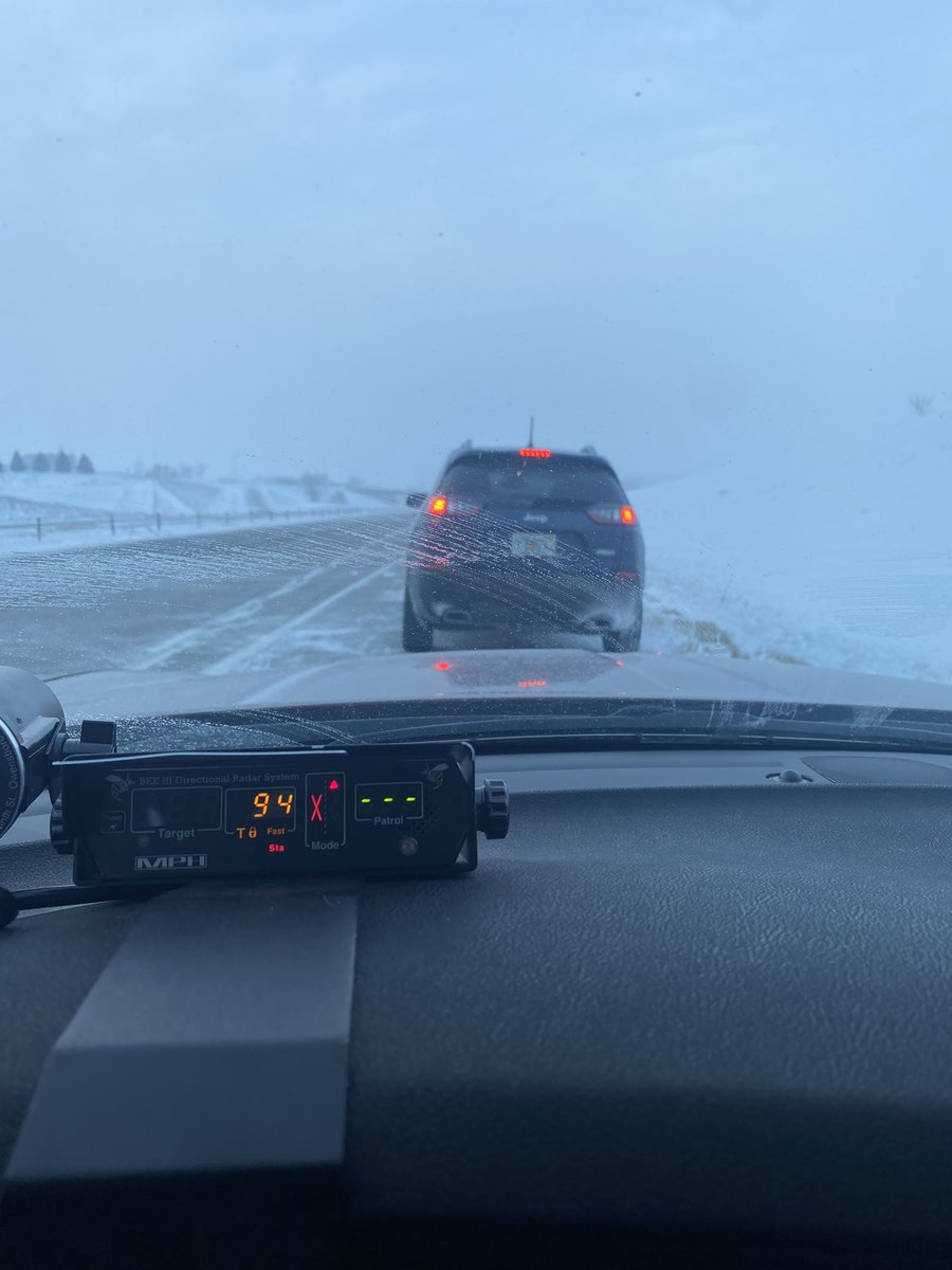 Yes, this morning! Can’t make up such irresponsible and careless driving like this! District 3 Trooper Bardsley stopped this car for 94 mph on I80 in Pott County with partially covered roads and blowing snow. Excuse: just not paying attention to speed because it’s snowy! 😡