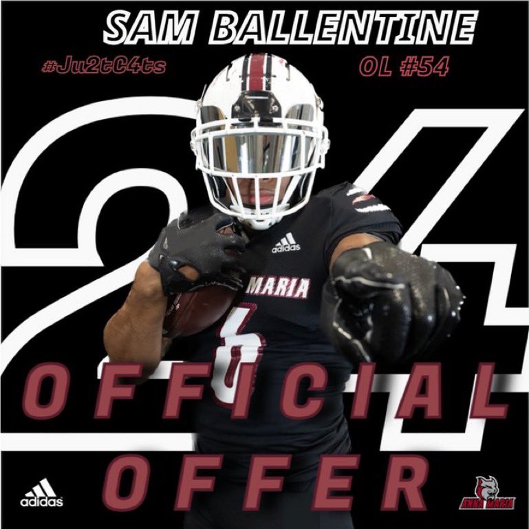 Sam Ballentine (@sam_ballentine) on Twitter photo After a great discussion with <a href="/CoachRConrad/">Richard Conrad 🥞</a>, I’m blessed to receive an offer to play at <a href="/AMCAT_Football/">AMCAT Football</a>!!!
<a href="/Hagerty_FB/">Hagerty Football</a> <a href="/PrepRedzoneFL/">Prep Redzone Florida</a> <a href="/CenFLAPreps/">Central Florida Preps</a>
<a href="/larryblustein/">Blustein Recruiting</a> <a href="/trenchmenAC/">Aaron Tank Jones</a> <a href="/BigPlayRay50/">Raymond McNeil</a>
<a href="/RyanWrightRNG/">Ryan Wright</a> <a href="/MohrRecruiting/">Brian Mohr</a> <a href="/Andy_Villamarzo/">Andy Villamarzo</a> <a href="/Andrew_Ivins/">Andrew Ivins</a> <a href="/PlayBookAthlete/">PLAYBOOK ATHLETE</a> After a great discussion with <a href="/CoachRConrad/">Richard Conrad 🥞</a>, I’m blessed to receive an offer to play at <a href="/AMCAT_Football/">AMCAT Football</a>!!!
<a href="/Hagerty_FB/">Hagerty Football</a> <a href="/PrepRedzoneFL/">Prep Redzone Florida</a> <a href="/CenFLAPreps/">Central Florida Preps</a>
<a href="/larryblustein/">Blustein Recruiting</a> <a href="/trenchmenAC/">Aaron Tank Jones</a> <a href="/BigPlayRay50/">Raymond McNeil</a>
<a href="/RyanWrightRNG/">Ryan Wright</a> <a href="/MohrRecruiting/">Brian Mohr</a> <a href="/Andy_Villamarzo/">Andy Villamarzo</a> <a href="/Andrew_Ivins/">Andrew Ivins</a> <a href="/PlayBookAthlete/">PLAYBOOK ATHLETE</a>