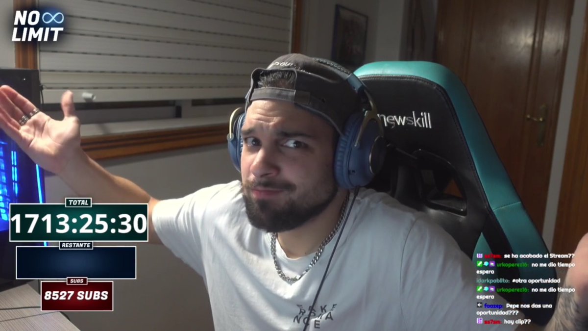 Peereira7's tweet photo. 72 DIAS DESPUES EL STREAM INFINITO HA TERMINADO

Cuando empecé esto en Noviembre contaba con estar 12 días y hemos estado 2 meses y medio. Ni un día fallé, hasta estando fuera de viaje por eventos. Haciendo mínimo todos los días 10 horas de directo.

Llegamos a estar top 12 hispano de subs y conseguimos 8500 en 2 meses.

Gracias a todos, sigan persiguiendo vuestros sueños.