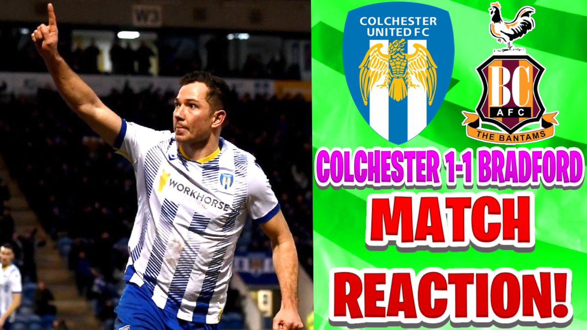 NEW VIDEO OUT NOW!

*''TWO POINTS THROWN AWAY'' | Colchester United 1-1 Bradford City Match Reaction (EFL League 2)*

Watch Here 👉youtu.be/oqtFZP7Fzfk?si…

Can We Hit 80 Likes?👍
❤️+♻️Appreciated🙏
#BCAFC #ColU #ColchesterUnited #BradfordCity #Colchester #Bradford #Bantams #Footy