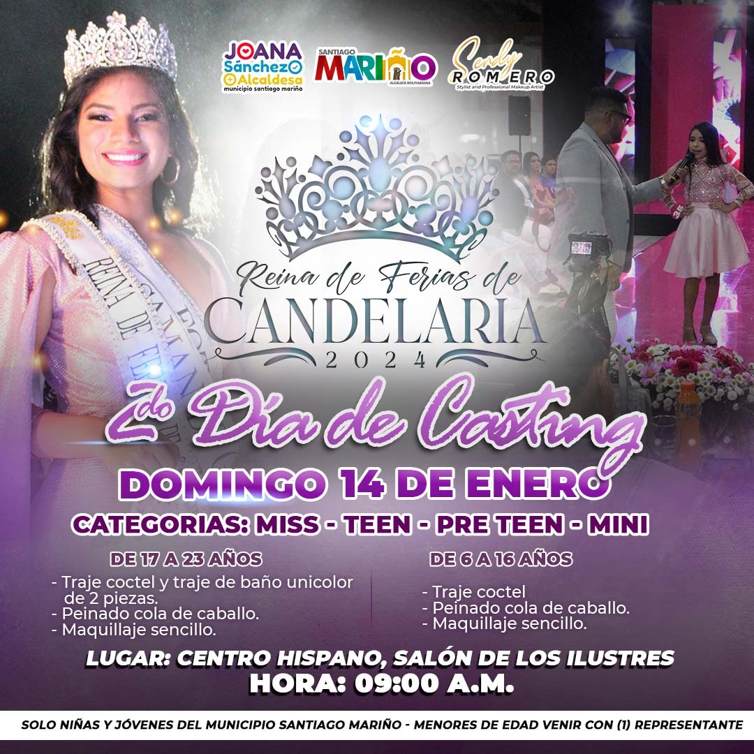 AlPerez2020's tweet photo. ! Reina de Ferias de Candelaria¡ ❤️

Mañana continua la selección de Chicas para participar en este hermoso certamen, tu puedes ser la ganadora de este espléndido concurso de belleza Mariñense.

!Te esperamos¡ 🙏🏽❤️👏🏼 https://t.co/OybqNGRlsf