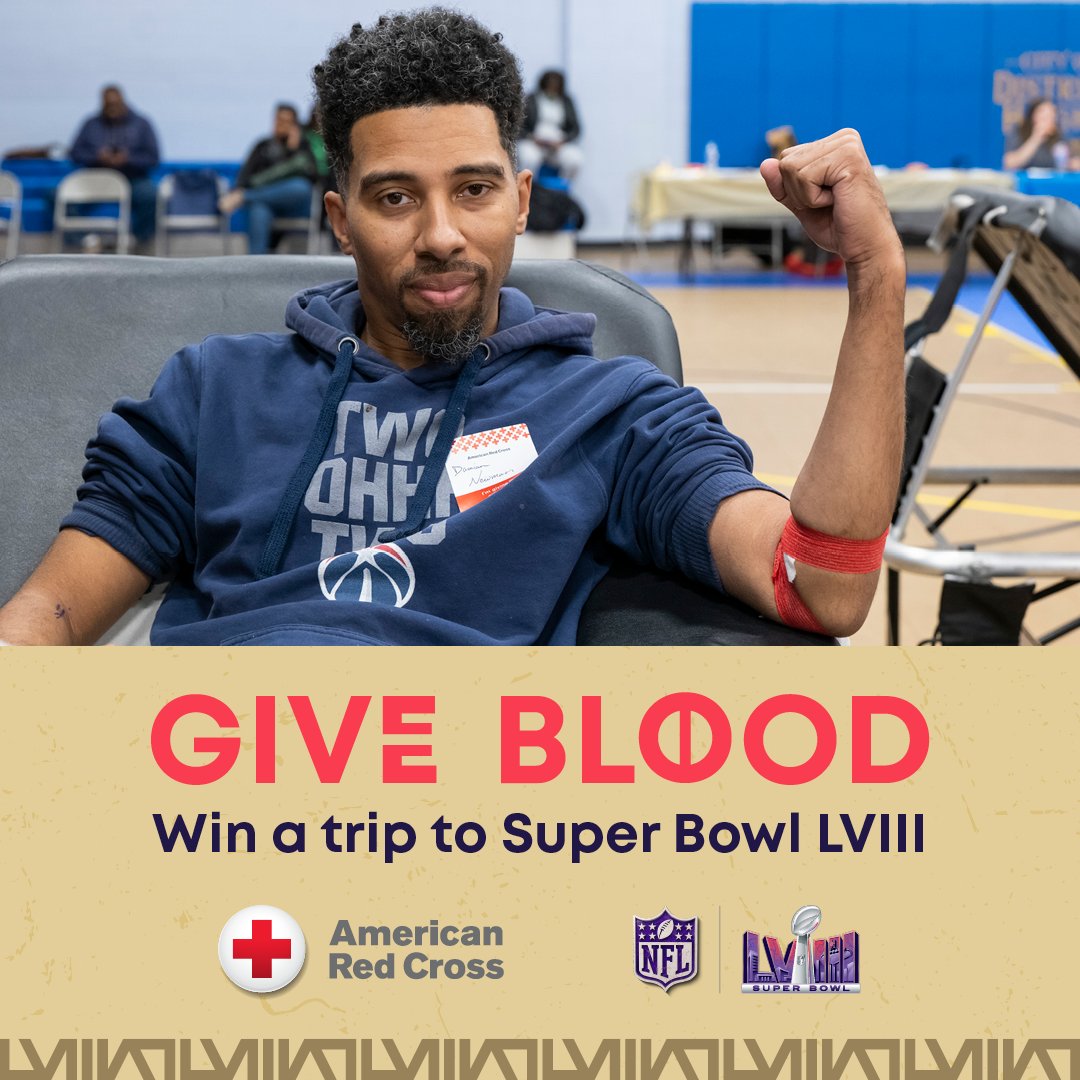 We’re rallying the team to overcome a blood shortage! Please get off the sidelines & give blood ASAP. When you come to give in January, you'll automatically get a chance at a getaway to #SuperBowl LVIII in Las Vegas. Book your appointment: rcblood.org/3WbDQLZ