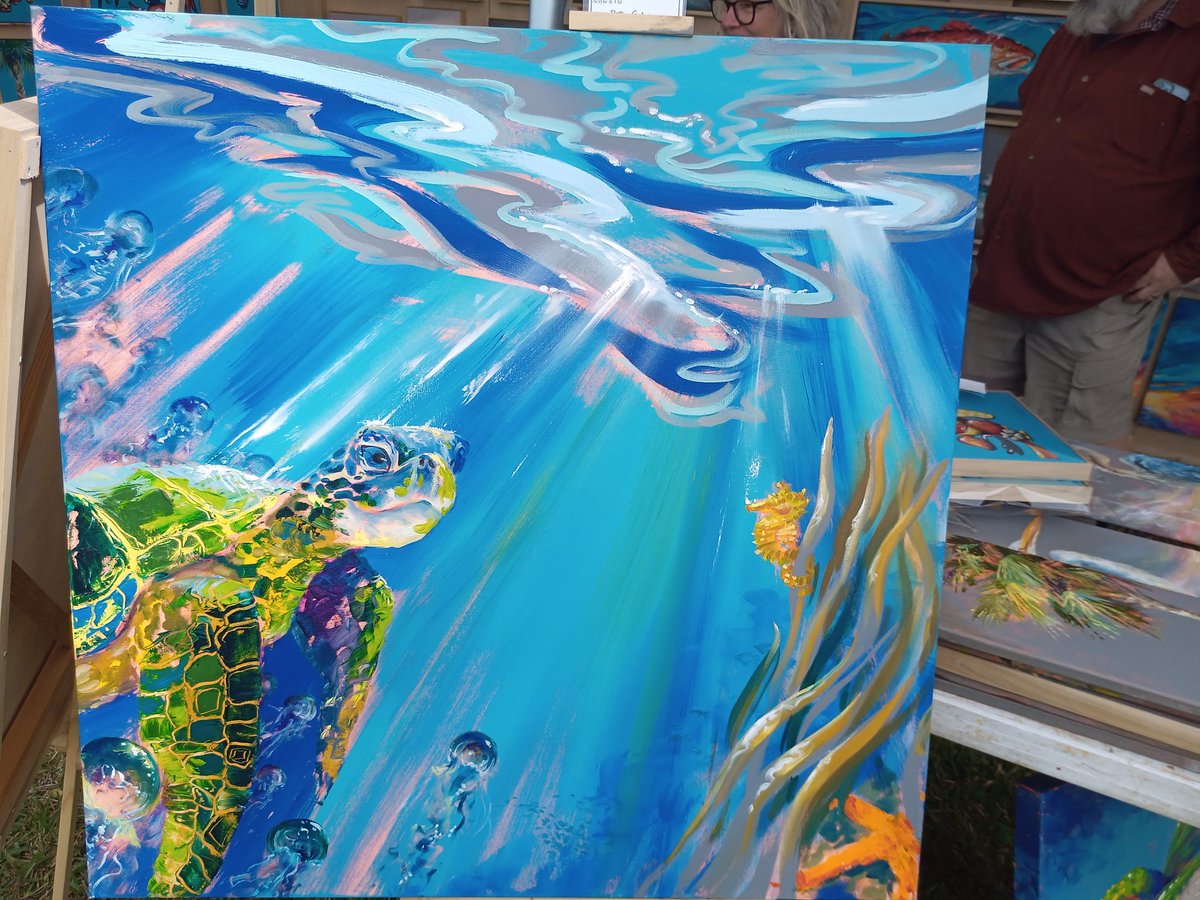 Danielles Blue ribbon events art show. Anna maria island fl city field