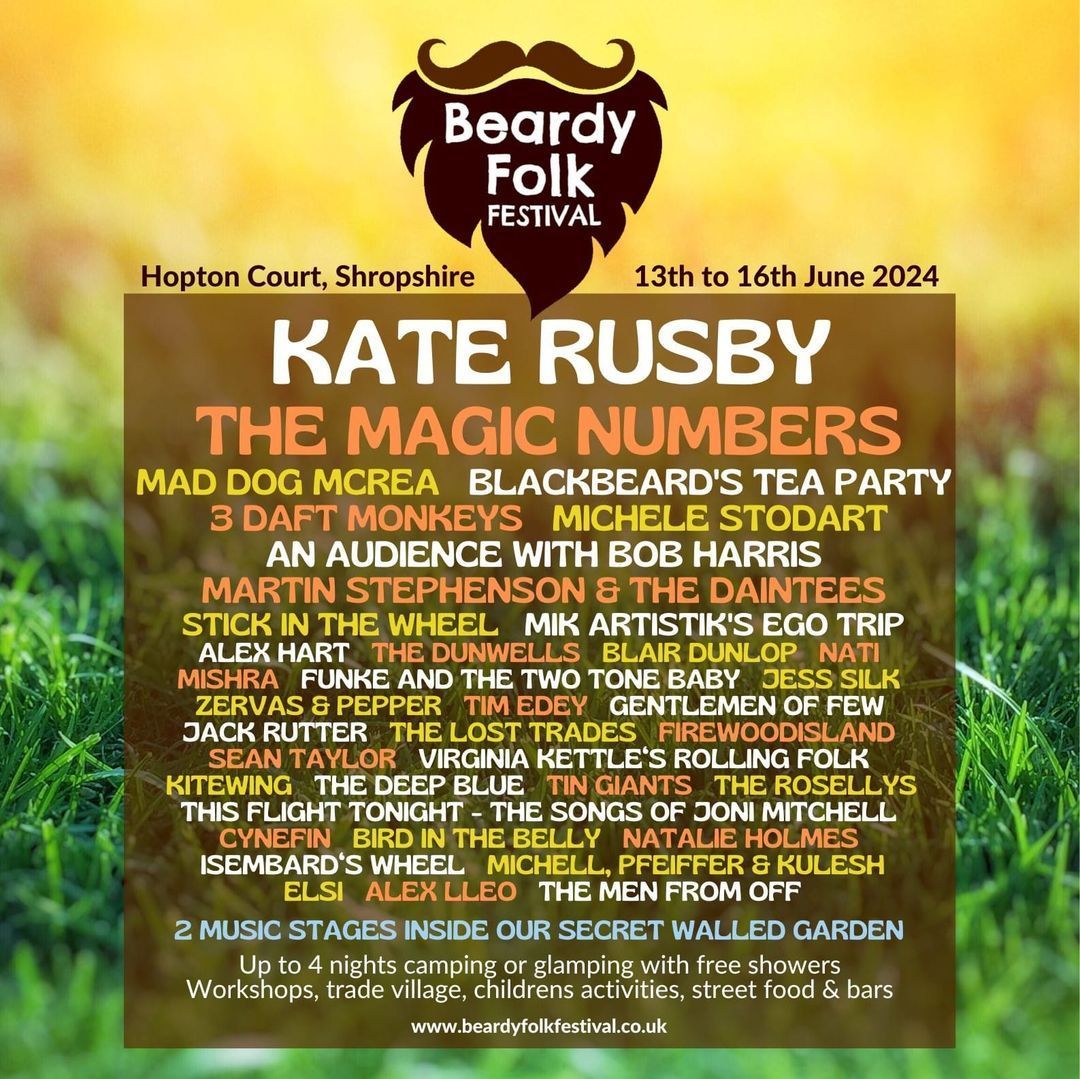 There are some smashing bands that we're going to be sharing the stage with at @beardyfolk festival this summer. Head over to them to nab tickets for the 13th to the 16th of June