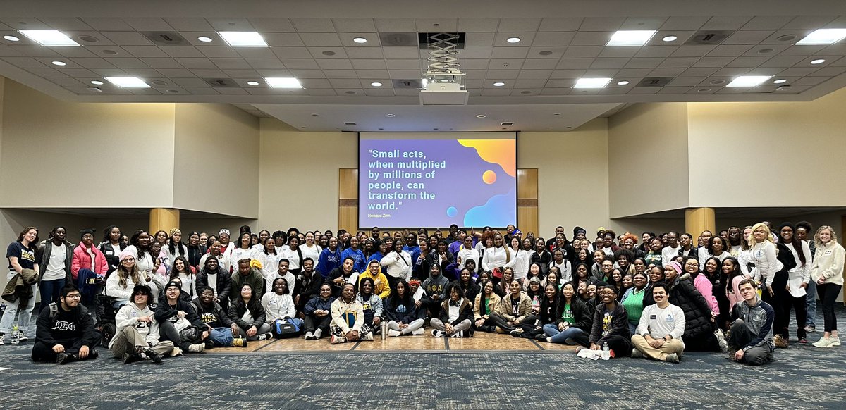 Our Spartans are ready to serve the @greensborocity community today! 💙💛 We honor #MLKDay and our University motto with a day of service every year. #UNCGWay #UNCGService