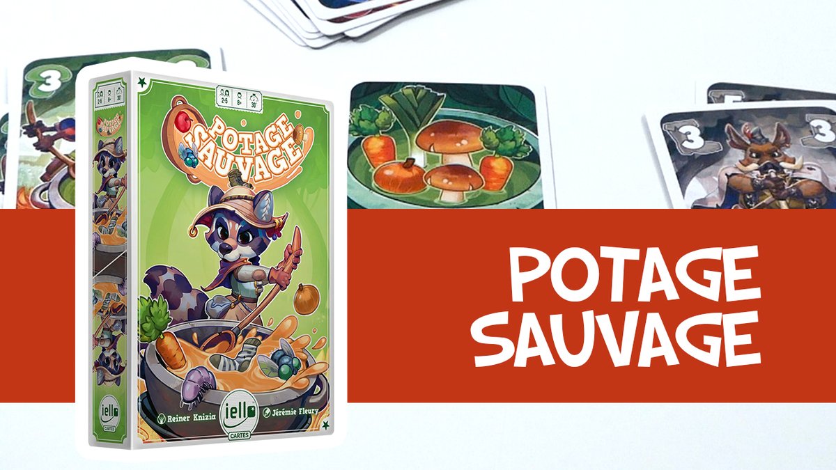 Potage Sauvage est un jeu de plis et de collection. Les joueurs posent des cartes, et tentent ou non de remporter des plis, pour gagner des points sans trop en perdre
Découvrez-le en 2 minutes !

Youtube : youtube.com/watch?v=602xzY…
Blog : des-en-mousse.com/potage-sauvage…

#j2s #jeudesociete